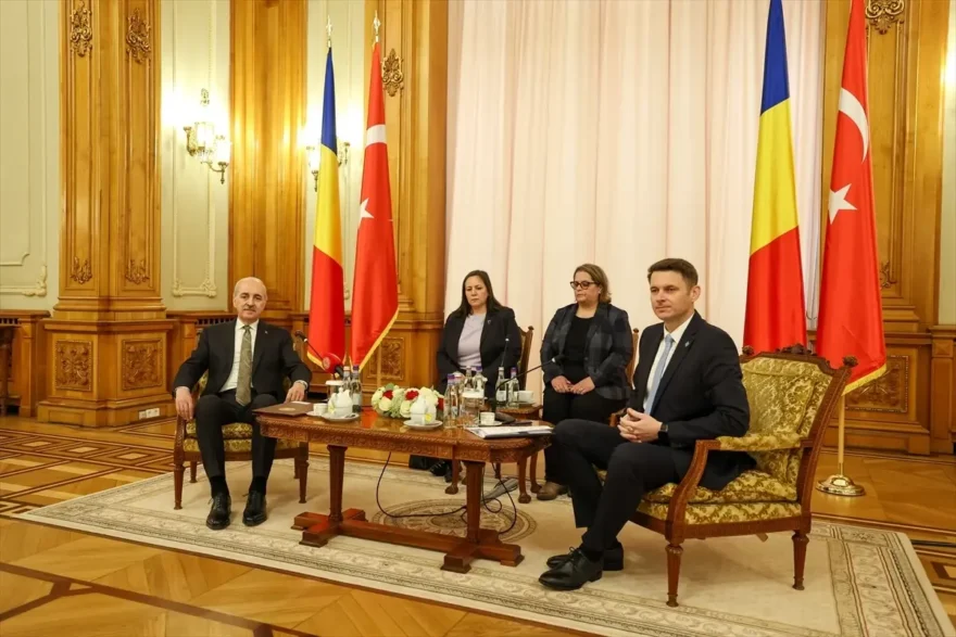 TBMM Başkanı Kurtulmuş, Bükreş’te Romanya Senato Başkanı Abrudean ile Görüşme Gerçekleştirdi