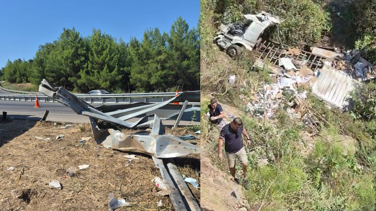 Antalya’da feci kaza: Kamyon şarampole yuvarlandı, sürücü hayatını kaybetti